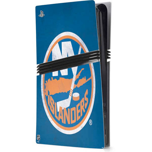 NHL New York Islanders Distressed PS5 Pro Console Skin